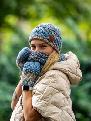 Czapka MERINO 100% Hope "Pastele" + podszewka BAWEŁNA