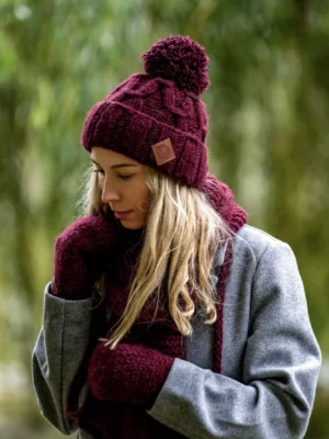 Czapka MERINO Euforia "Bordo"