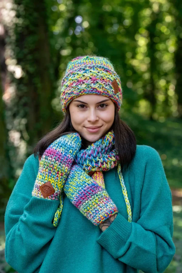 Rękawiczki MERINO 100% "Cukierki"