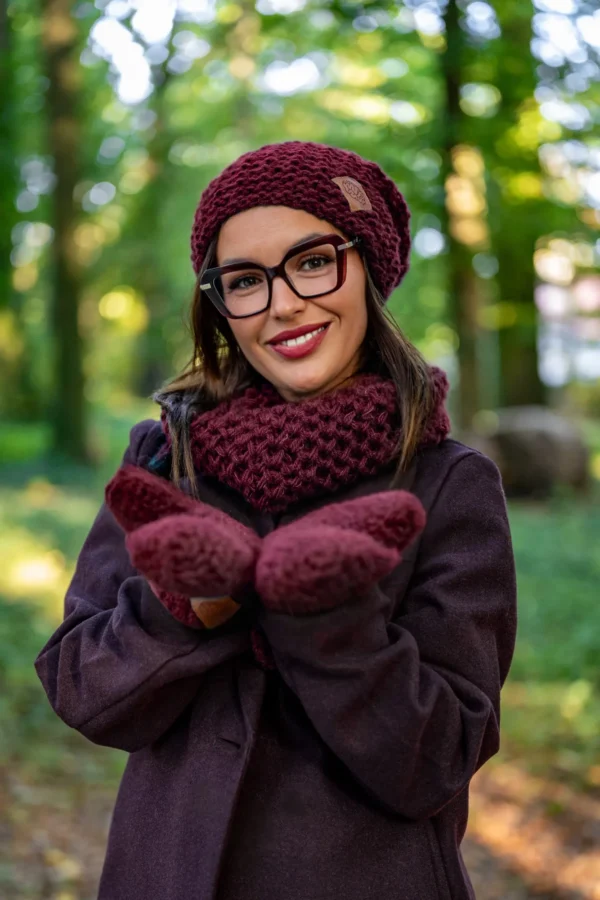 Mały komin MERINO  "Bordo"