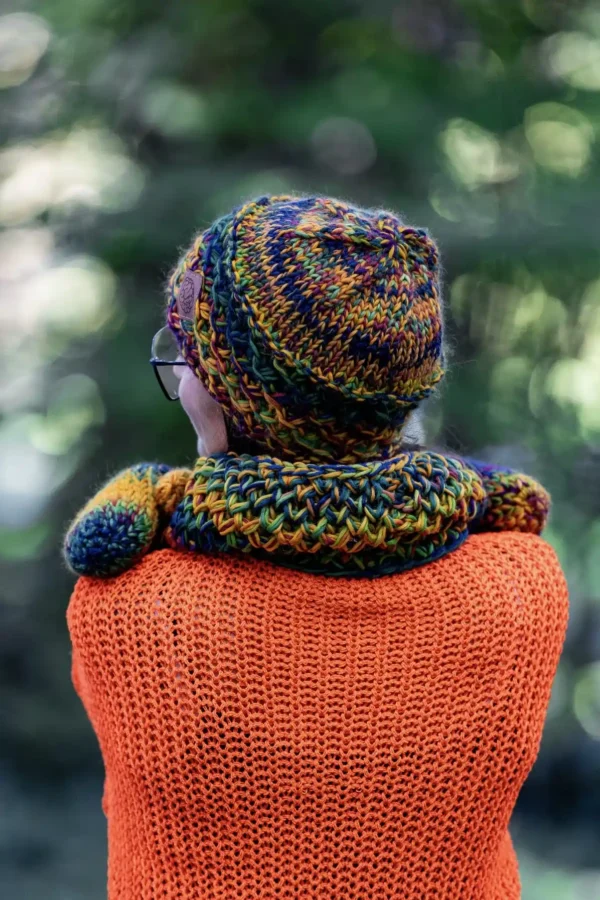 Czapka MERINO 100% Hope "Kolory" + podszewka BAWEŁNA