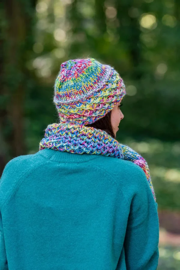 Czapka MERINO 100% Hope "Cukierki" + podszewka BAWEŁNA