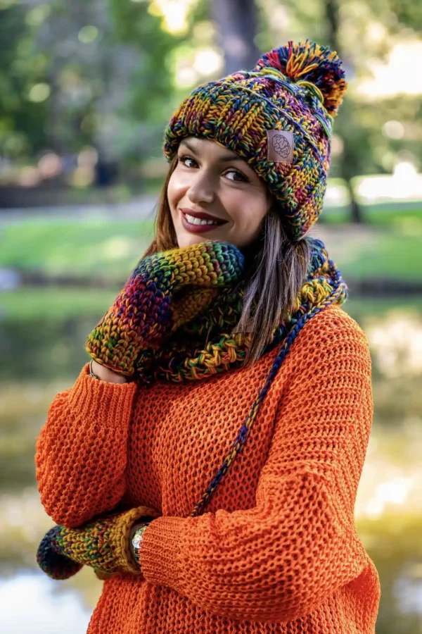 Czapka MERINO 100% Euforia "Kolory"