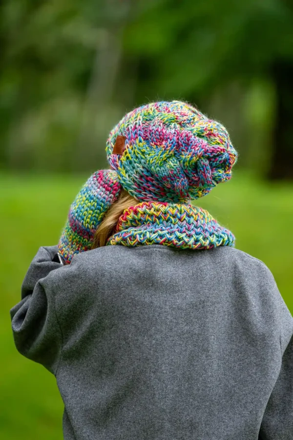 Mały komin MERINO 100% "Cukierki"