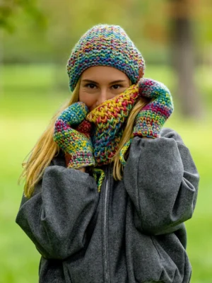 Rękawiczki MERINO 100% "Cukierki"