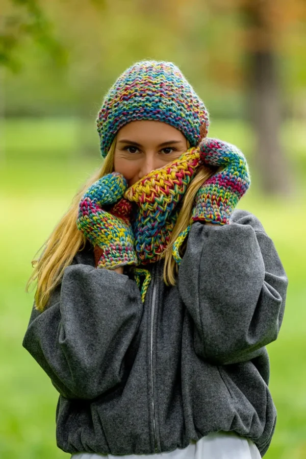 Mały komin MERINO 100% "Cukierki"