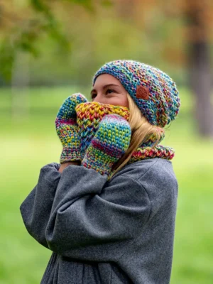 Mały komin MERINO 100% "Cukierki"