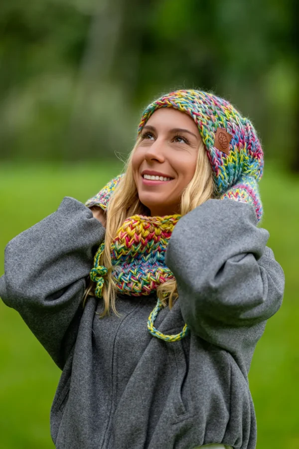 Mały komin MERINO 100% "Cukierki"
