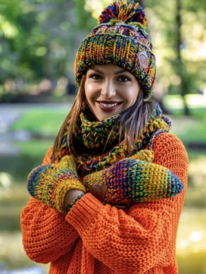 Czapka MERINO 100% Euforia "Kolory"
