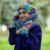 Rękawiczki MERINO 50% "Tęcza Błękit"