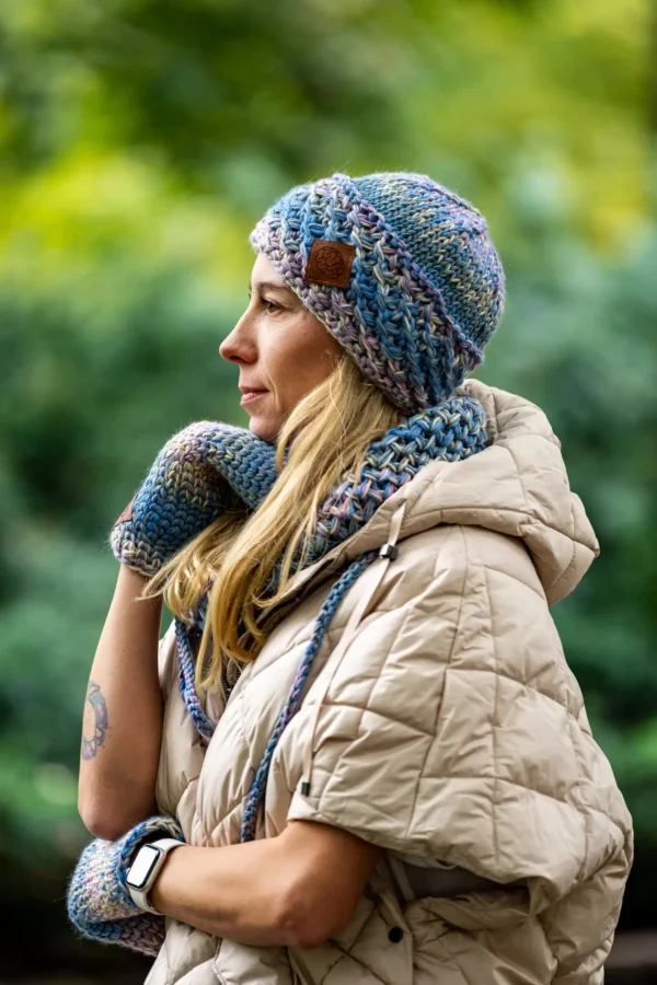 Czapka MERINO 100% Hope "Pastele" + podszewka BAWEŁNA