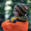 Czapka MERINO 100% Hope "Kolory" + podszewka BAWEŁNA