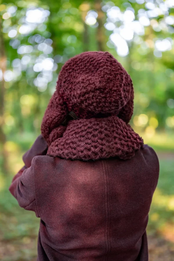 Mały komin MERINO  "Bordo"