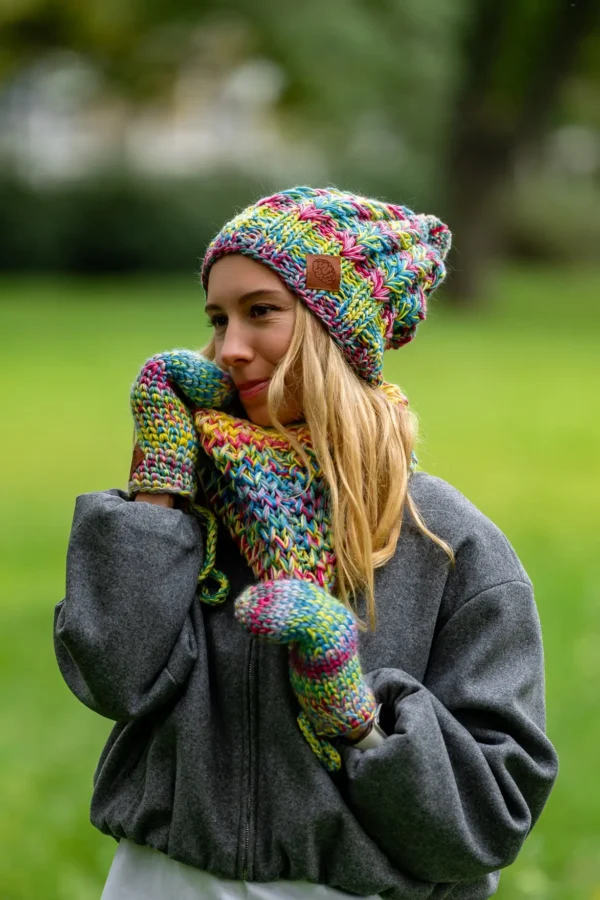 Mały komin MERINO 100% "Cukierki"