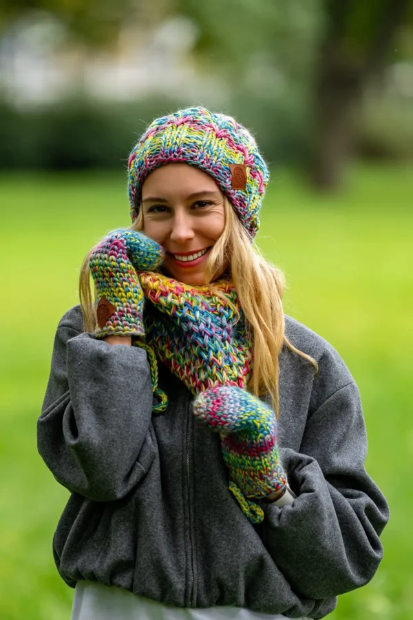 Mały komin MERINO 100% "Cukierki"