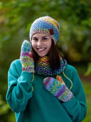Czapka MERINO 100% Explorer "Cukierki"